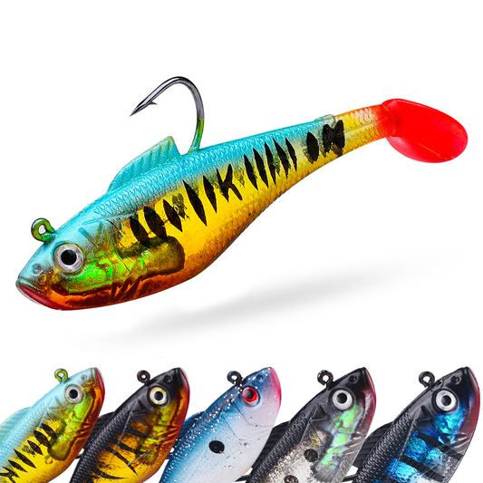 Pre-Rigged Jig Head Soft Fishing Lures