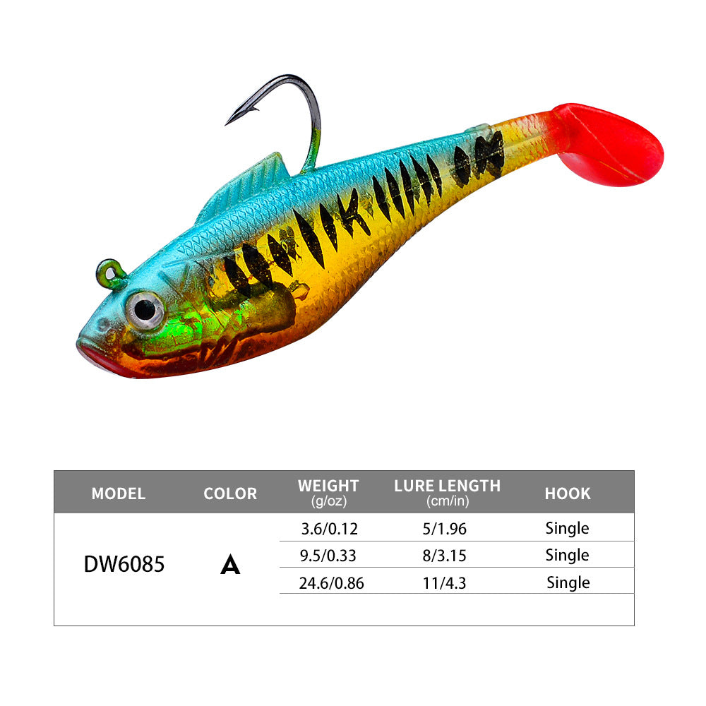 Pre-Rigged Jig Head Soft Fishing Lures