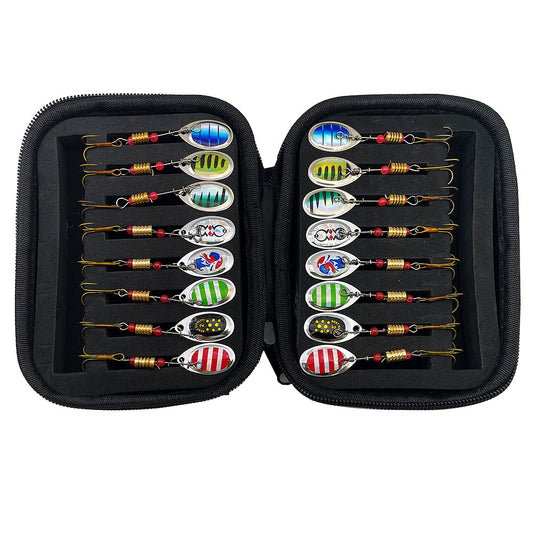 16pcs Fishing Spoons Lures Metal Baits Set