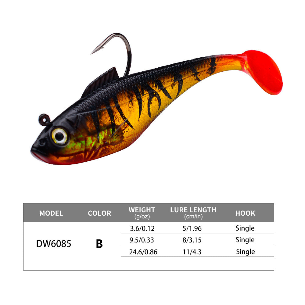 Pre-Rigged Jig Head Soft Fishing Lures