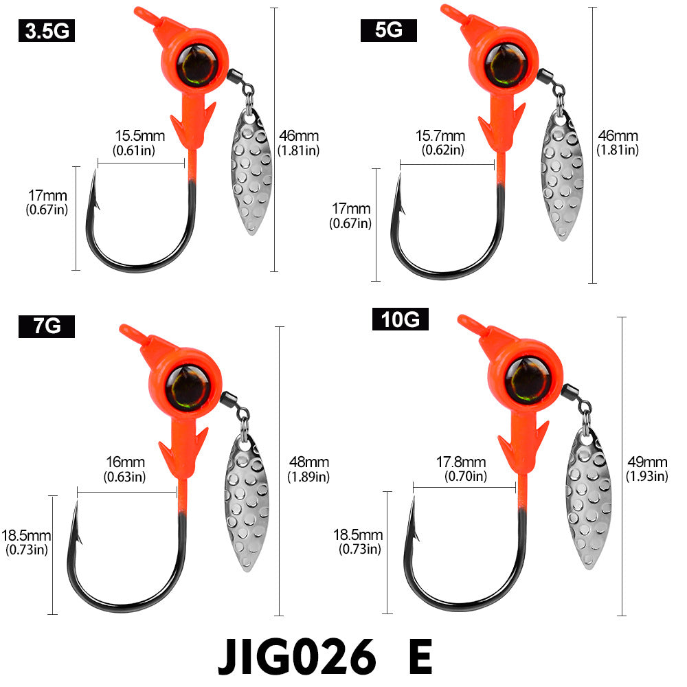 Underspin Jig Head 10pk