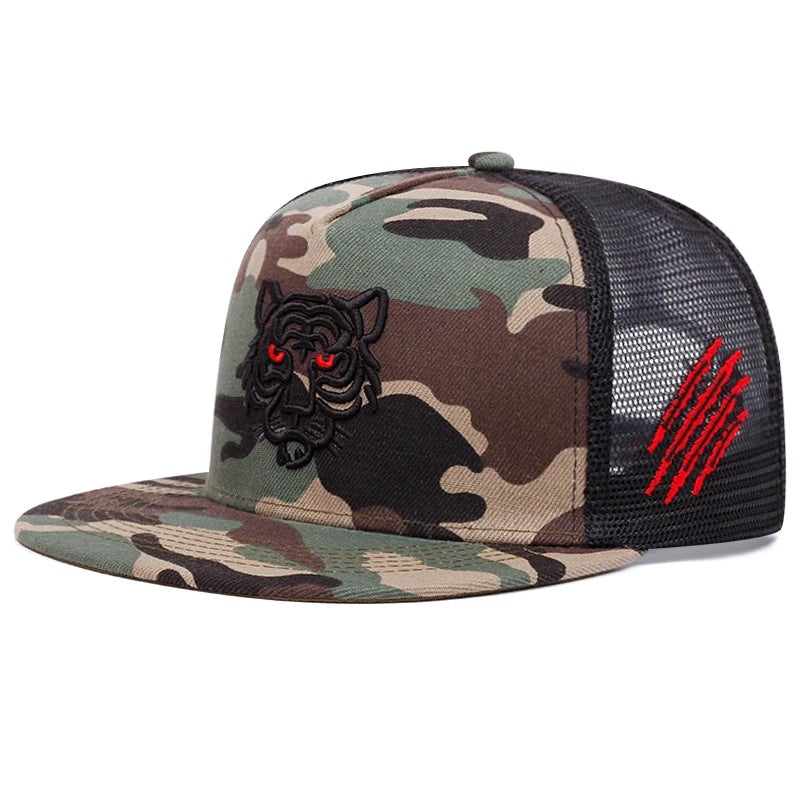 Adjustable Tiger Pattern Trucker Hat