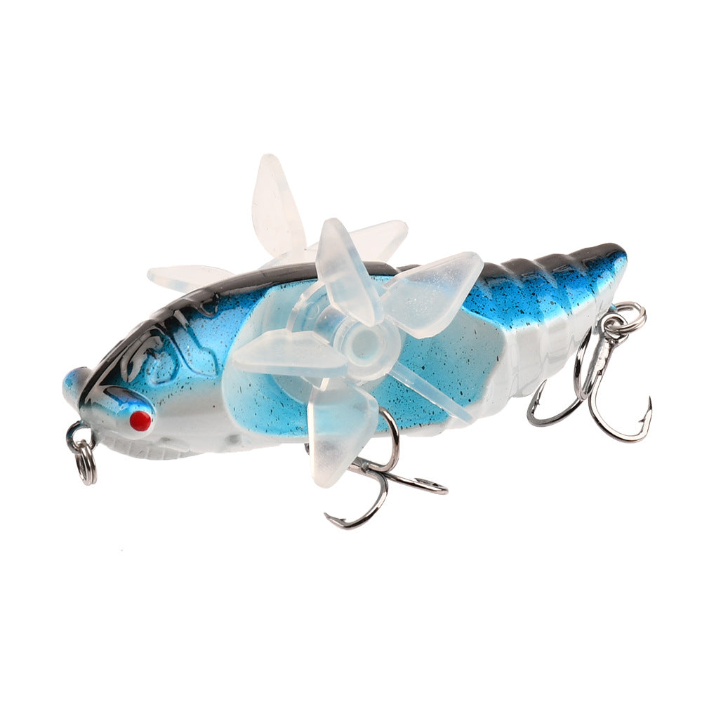 Bionic Cicada Hard Fish Lure - Spinning Fishing Bait with Propeller Treble  1/2oz